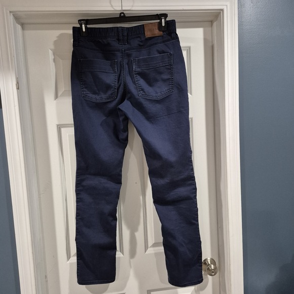 Prana Pants Mens 31x32 Blue Bridger Slim Taper Jean Organic Cotton Work *Flaws - Picture 2 of 15